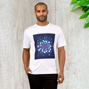 Patriottische Starburst Rood Wit en Blauw USA T-shirt