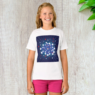 Patriottische Starburst Rood Wit en Blauw USA T-shirt