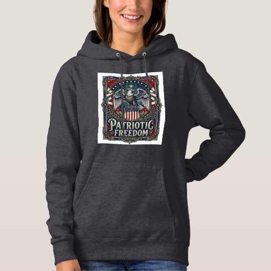Patriottische Stargazer Vector Graphic T-shirt (Voorkant)
