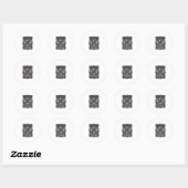 Patriottische Stargazer Vector Graphic T-shirt Ronde Sticker (Vel)