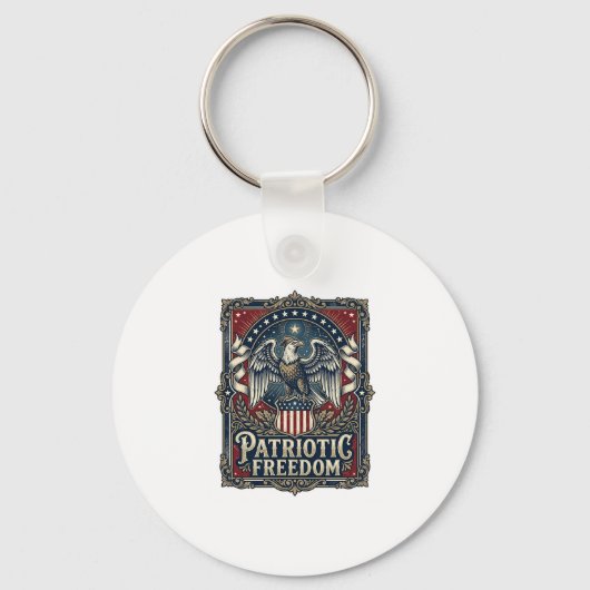 Patriottische Stargazer Vector Graphic T-shirt Sleutelhanger (Voorkant)