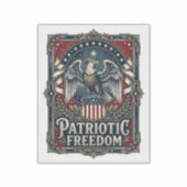 Patriottische Stargazer Vector Graphic T-shirt Sticker (Voorkant)
