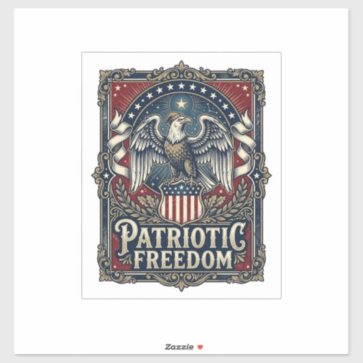 Patriottische Stargazer Vector Graphic T-shirt Sticker (Vel)