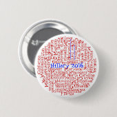 Patriottische staten 1 Button Hillary Clinton 2016 (Voorkant /achterkant)