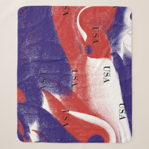 Patriottische Stedelijke Patriotische VS Abstract Sherpa Deken