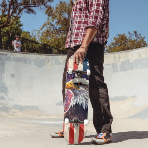 Patriottische Stekelkop Amerikaanse Vlag Skateboar Persoonlijk Skateboard