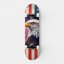 Patriottische Stekelkop Amerikaanse Vlag Skateboar Persoonlijk Skateboard