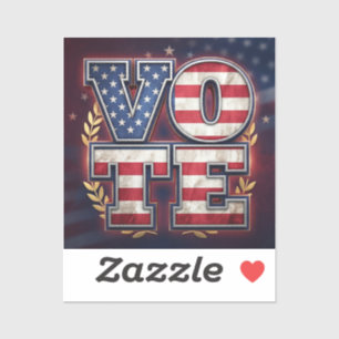 Patriottische STEM Amerikaanse Vlag Typografie Ont Sticker
