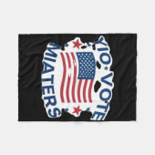 Patriottische stem is een ontwerp met Amerikaanse Fleece Deken (Voorkant (Horizontaal))
