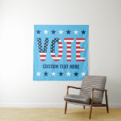 Patriottische Stem Ster Streep Aangepaste Tekst Wandkleed (In situ)
