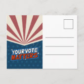 Patriottische stemcampagne blanco briefkaart (Voorkant)