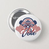 Patriottische stemming ronde button 5,7 cm (Voorkant /achterkant)