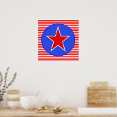 patriottische ster 2 poster (Keuken)