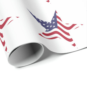 Patriottische ster Amerikaanse vlag inpakpapier