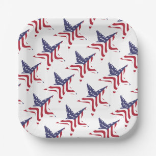 Patriottische Ster Amerikaanse Vlag Patriottische Papieren Bordje