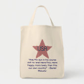 Patriottische ster, Daniel Webster Quote Bag Tote Bag (Voorkant)