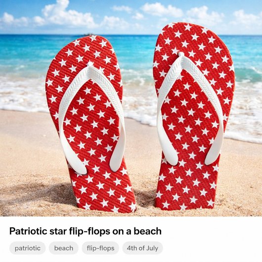 Patriottische Ster Flip-Flops Teenslippers