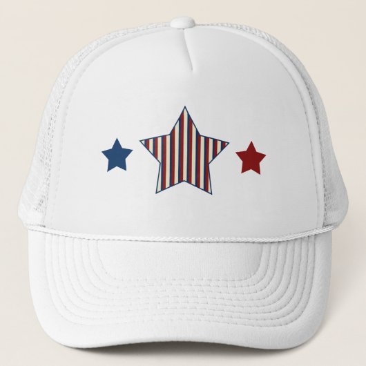 Patriottische Ster Hoed Trucker Pet (Voorkant)