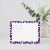 Patriottische ster Quilt STEMMING 2018 briefkaart (Staand voorkant)
