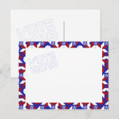 Patriottische ster Quilt STEMMING 2018 briefkaart (Voorkant / Achterkant)
