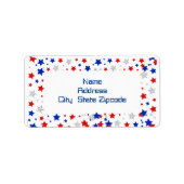 Patriottische ster rand  etiket (Voorkant)