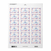 Patriottische ster rand  etiket