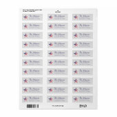 Patriottische ster retouradreslabel Amerikaanse vl Etiket (Full Sheet)