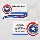 Patriottische ster Rood Wit en Blauw Aannemer Visitekaartje (Voorkant / Achterkant)