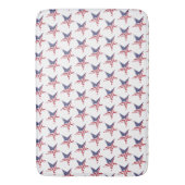 Patriottische ster rood wit en blauw sticker zegel badmat (Voorkant Verticaal)