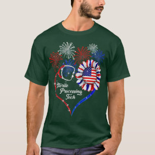 Patriottische sterilisverwerkingstechnologie 4 jul t-shirt