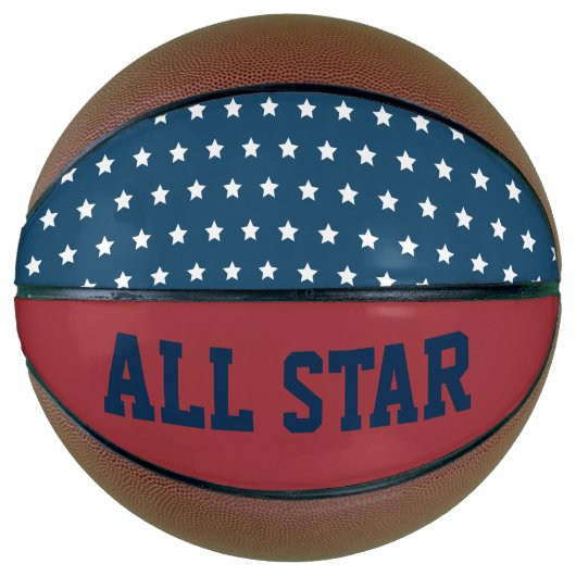 Patriottische sterren Basketball Mini Basketbal (Voorkant)