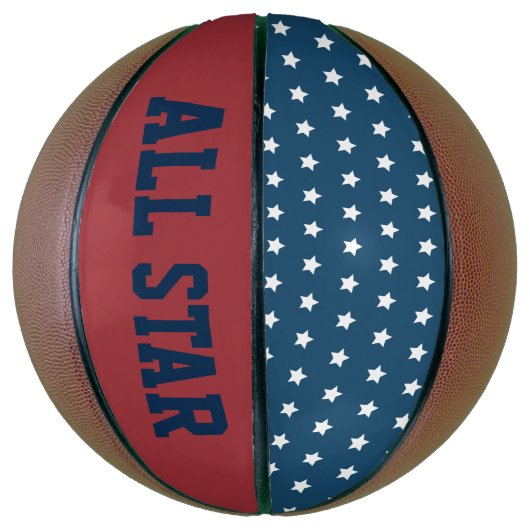 Patriottische sterren Basketball Mini Basketbal (Verticaal)