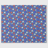 Patriottische sterren - Blauwe inpakpapier (Vlak)