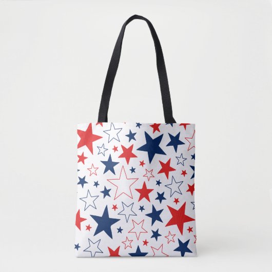 Patriottische Sterren Canvas tas (Voorkant)