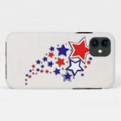 Patriottische sterren Case-Mate iPhone case (Achterkant (horizontaal))