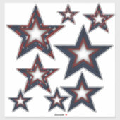 Patriottische sterren | Diverse grootten Sticker (Vel)