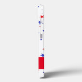 Patriottische sterren en Initiaal Cell iPhone Case (Achterkant / Links)