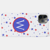 Patriottische sterren en initiële mobiele telefoon Case-Mate iPhone case (Achterkant (horizontaal))