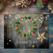 Patriottische sterren en lichten Vakantiekrans Bed Briefkaart