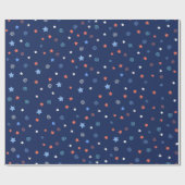 Patriottische sterren en spiralen, personaliseren  cadeaupapier (Vlak)