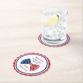 Patriottische sterren en strepen 4 juli kartonnen onderzetters (Insitu)