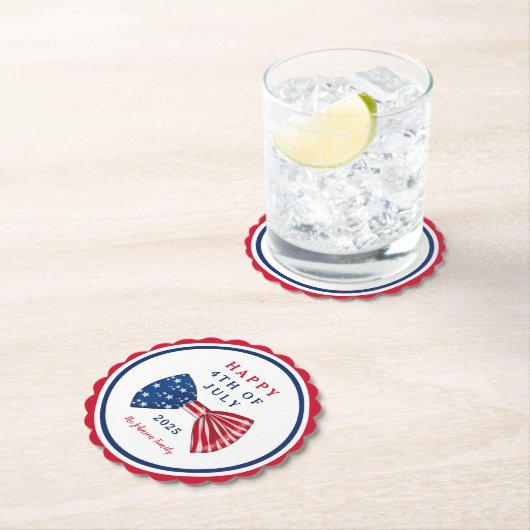 Patriottische sterren en strepen 4 juli kartonnen onderzetters (Insitu)