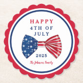 Patriottische sterren en strepen 4 juli kartonnen onderzetters (Voorkant)