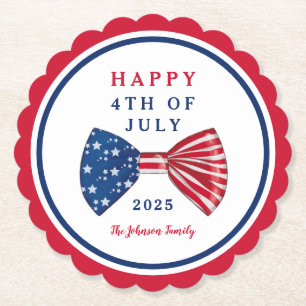 Patriottische sterren en strepen 4 juli kartonnen onderzetters