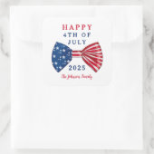 Patriottische sterren en strepen 4 juli vierkante sticker (Tas)