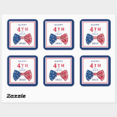 Patriottische sterren en strepen 4 juli vierkante sticker (Vel)