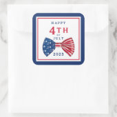 Patriottische sterren en strepen 4 juli vierkante sticker (Tas)