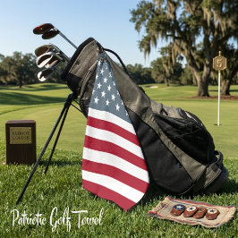 Patriottische sterren en strepen Amerikaanse vlag Golfhanddoek