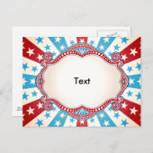 Patriottische sterren en strepen briefkaart (Voorkant / Achterkant)