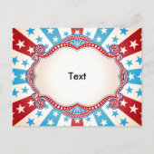 Patriottische sterren en strepen briefkaart (Voorkant)